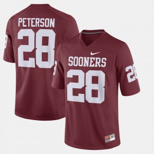 Men's Oklahoma Sooners #28 Adrian Peterson Crimson Alumni Football Game Jersey 835713-895