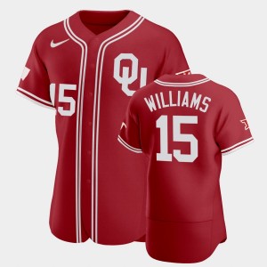 Men's Oklahoma Sooners #15 Alondes Williams Red College Baseball Vapor Prime Jersey 990455-181