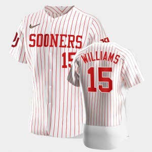 Men's Oklahoma Sooners #15 Alondes Williams White College Baseball Vapor Prime Jersey 788919-832