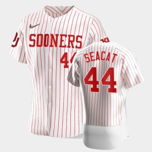 Men's Oklahoma Sooners #44 Blake Seacat White College Baseball Vapor Prime Jersey 693496-442