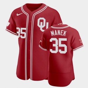 Men's Oklahoma Sooners #35 Brady Manek Red College Baseball Vapor Prime Jersey 955865-113
