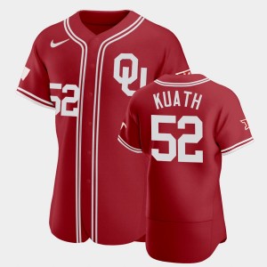 Men's Oklahoma Sooners #52 Kur Kuath Red College Baseball Vapor Prime Jersey 213342-936