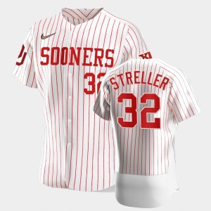 Men's Oklahoma Sooners #32 Read Streller White College Baseball Vapor Prime Jersey 386736-905