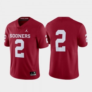 Men's Oklahoma Sooners #2 Crimson College Football Jordan Brand Limited Jersey 219288-394