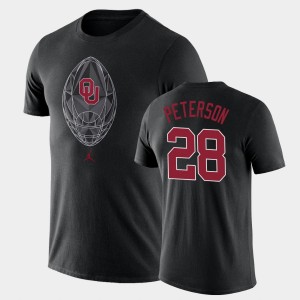 Men's Oklahoma Sooners #28 Adrian Peterson Black Legend Football Icon T-Shirt 505788-712