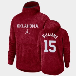 Men's Oklahoma Sooners #15 Alondes Williams Crimson Pullover Team Logo Basketball Spotlight Hoodie 328468-451