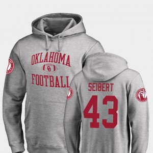 Men's Oklahoma Sooners #43 Austin Seibert Ash College Football Neutral Zone Hoodie 609524-975