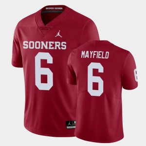 Men's Oklahoma Sooners #6 Baker Mayfield Crimson Team Limited Jersey 322660-139