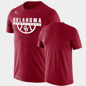 Men's Oklahoma Sooners Crimson Performance Basketball Drop Legend T-Shirt 977697-877