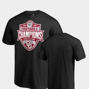 Men's Oklahoma Sooners Black Big & Tall 2018 Big 12 Football Champions T-Shirt 232742-467