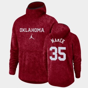 Men's Oklahoma Sooners #35 Brady Manek Crimson Pullover Team Logo Basketball Spotlight Hoodie 258803-179