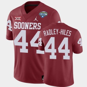 Men's Oklahoma Sooners #44 Brendan Radley-Hiles Crimson Game College Football 2020 Cotton Bowl Classic Jersey 355459-363