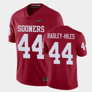 Men's Oklahoma Sooners #44 Brendan Radley-Hiles Crimson Playoff Game College Football Jersey 294460-513