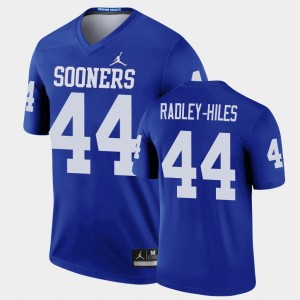 Men's Oklahoma Sooners #44 Brendan Radley-Hiles Blue Football Legend Jersey 976273-383