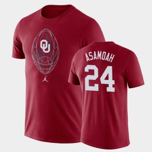 Men's Oklahoma Sooners #24 Brian Asamoah Crimson Legend Football Icon T-Shirt 285053-751