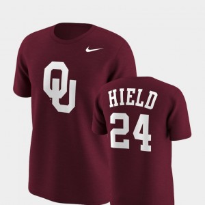 Men's Oklahoma Sooners #24 Buddy Hield Crimson Replica Future Stars T-Shirt 252159-992