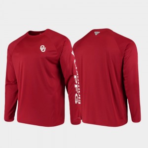 Men's Oklahoma Sooners Crimson PFG Terminal Tackle Long Sleeve Omni-Shade T-Shirt 753763-975