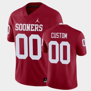 Men's Oklahoma Sooners #00 Custom Crimson Game Alumni Jersey 244492-147