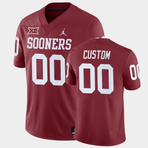Men's Oklahoma Sooners #00 Custom Crimson Home Game College Football Jersey 488543-312