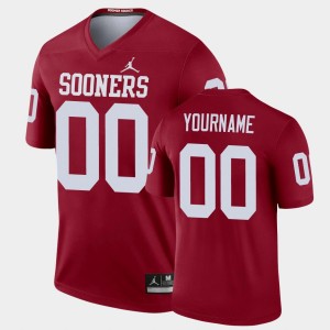 Men's Oklahoma Sooners #00 Custom Crimson Jordan Brand Football Legend Jersey 403344-868