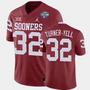 Men's Oklahoma Sooners #32 Delarrin Turner-Yell Crimson Game College Football 2020 Cotton Bowl Classic Jersey 849046-513
