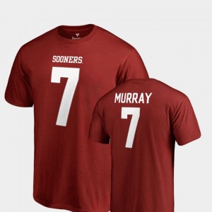 Men's Oklahoma Sooners #7 DeMarco Murray Cardinal Name & Number College Legends T-Shirt 731309-299