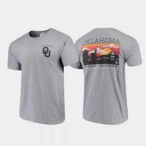 Men's Oklahoma Sooners Gray Comfort Colors Campus Scenery T-Shirt 815465-590