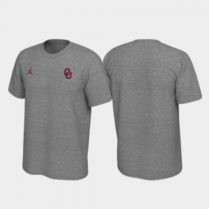 Men's Oklahoma Sooners Heathered Gray Legend Left Chest Logo T-Shirt 235739-741