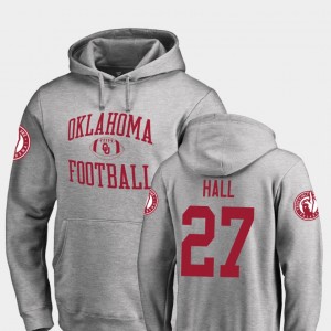 Men's Oklahoma Sooners #27 Jeremiah Hall Ash College Football Neutral Zone Hoodie 955192-928