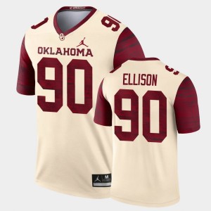 Men's Oklahoma Sooners #90 Josh Ellison Cream Alternate Legend Jersey 541028-681