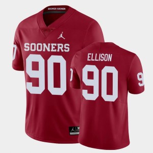Men's Oklahoma Sooners #90 Josh Ellison Crimson Team Limited Jersey 606097-941