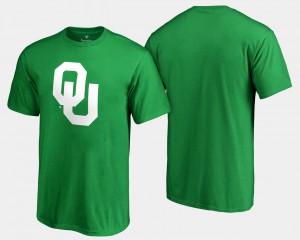 Men's Oklahoma Sooners Kelly Green White Logo Big & Tall St. Patrick's Day T-Shirt 298437-966
