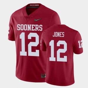 Men's Oklahoma Sooners #12 Landry Jones Crimson Playoff Game College Football Jersey 128543-185