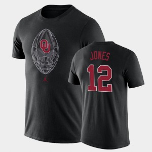 Men's Oklahoma Sooners #12 Landry Jones Black Legend Football Icon T-Shirt 529077-541