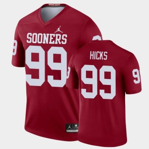 Men's Oklahoma Sooners #99 Marcus Hicks Crimson Jordan Brand Football Legend Jersey 763168-782