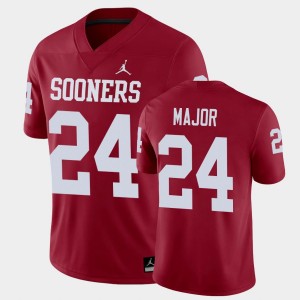 Men's Oklahoma Sooners #24 Marcus Major Crimson Game Alumni Jersey 937285-401