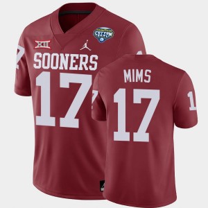 Men's Oklahoma Sooners #17 Marvin Mims Crimson Game College Football 2020 Cotton Bowl Classic Jersey 717867-896