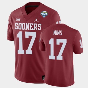Men's Oklahoma Sooners #17 Marvin Mims Crimson Game 2020 Cotton Bowl Jersey 794733-637