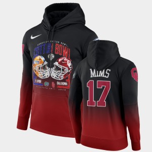 Men's Oklahoma Sooners #17 Marvin Mims Black Red Matchup Extra Point 2020 Cotton Bowl Hoodie 216125-793