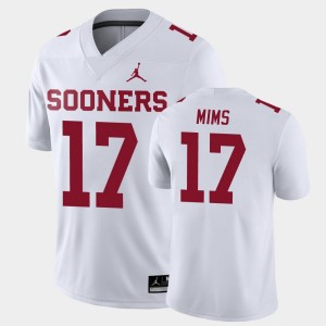 Men's Oklahoma Sooners #17 Marvin Mims White Football Game Jersey 627366-266