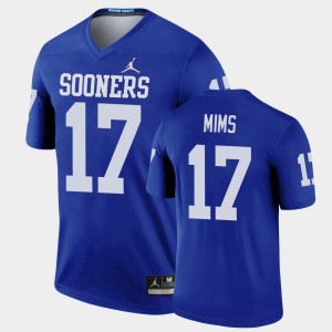 Men's Oklahoma Sooners #17 Marvin Mims Blue Football Legend Jersey 217750-893