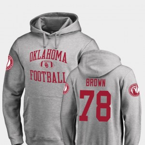 Men's Oklahoma Sooners #78 Orlando Brown Ash College Football Neutral Zone Hoodie 834886-397
