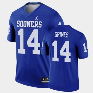 Men's Oklahoma Sooners #14 Reggie Grimes Blue Football Legend Jersey 794718-376