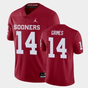 Men's Oklahoma Sooners #14 Reggie Grimes Crimson Team Limited Jersey 748353-504