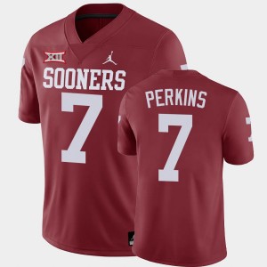 Men's Oklahoma Sooners #7 Ronnie Perkins Crimson College Football Game Jersey 996834-748