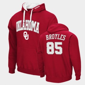 Men's Oklahoma Sooners #85 Ryan Broyles Crimson Pullover Arch & Logo 2.0 Hoodie 451533-929