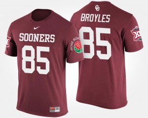 Men's Oklahoma Sooners #85 Ryan Broyles Crimson Big 12 Conference Rose Bowl Bowl Game T-Shirt 801215-753