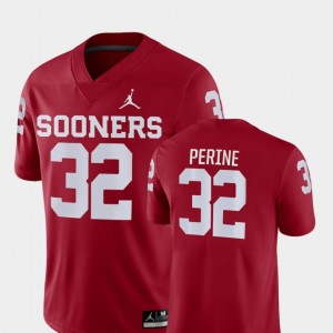 Men's Oklahoma Sooners #32 Samaje Perine Crimson College Football Jordan Brand Game Jersey 652190-504