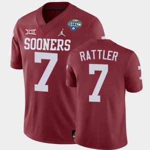 Men's Oklahoma Sooners #7 Spencer Rattler Crimson Game College Football 2020 Cotton Bowl Classic Jersey 931431-419