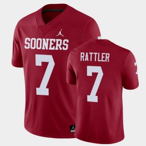 Men's Oklahoma Sooners #7 Spencer Rattler Crimson Game Alumni Jersey 760226-372